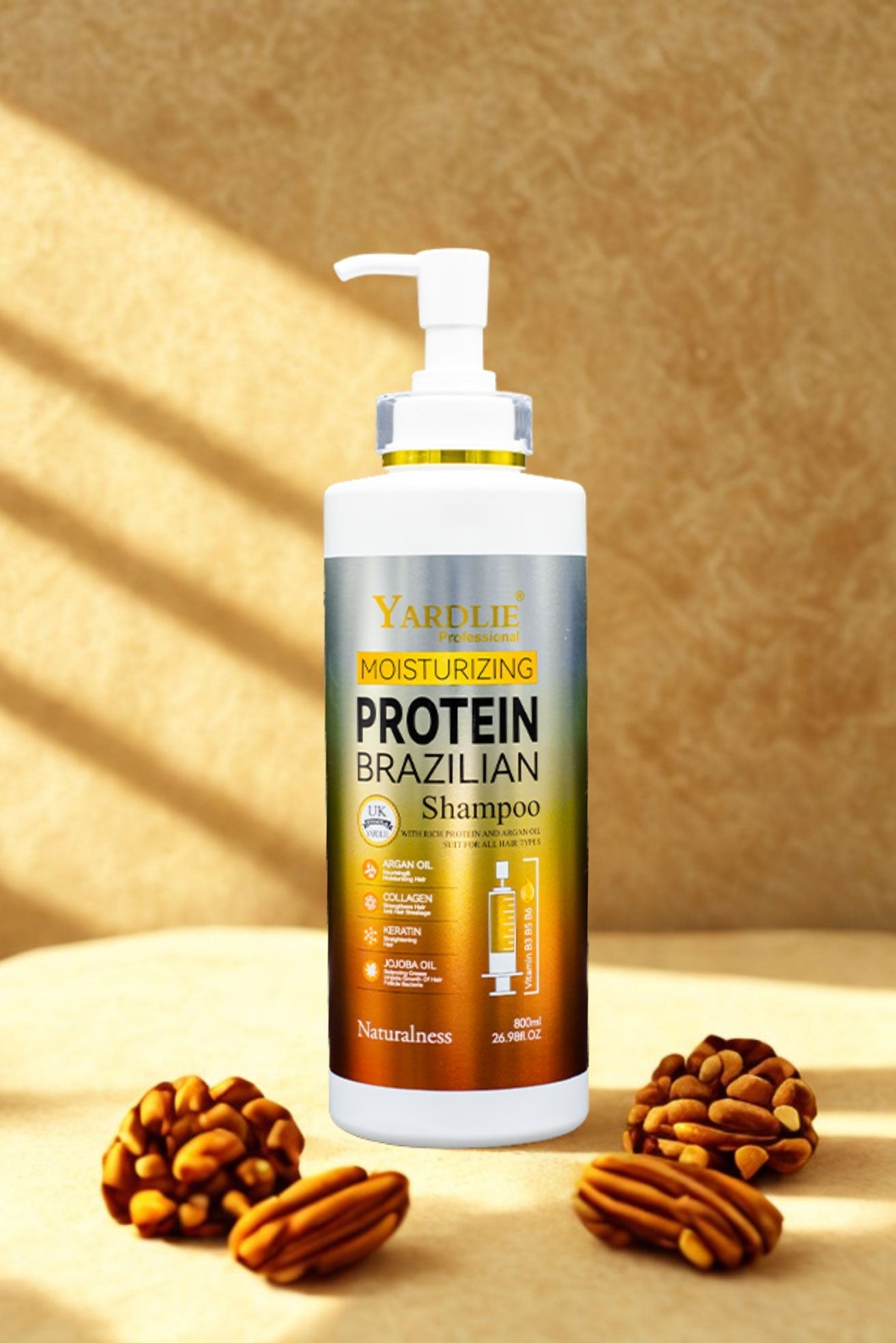 Yardlie Brazilian Protein Shampoo | Keratin Treatment with Argan Oil | 800ml