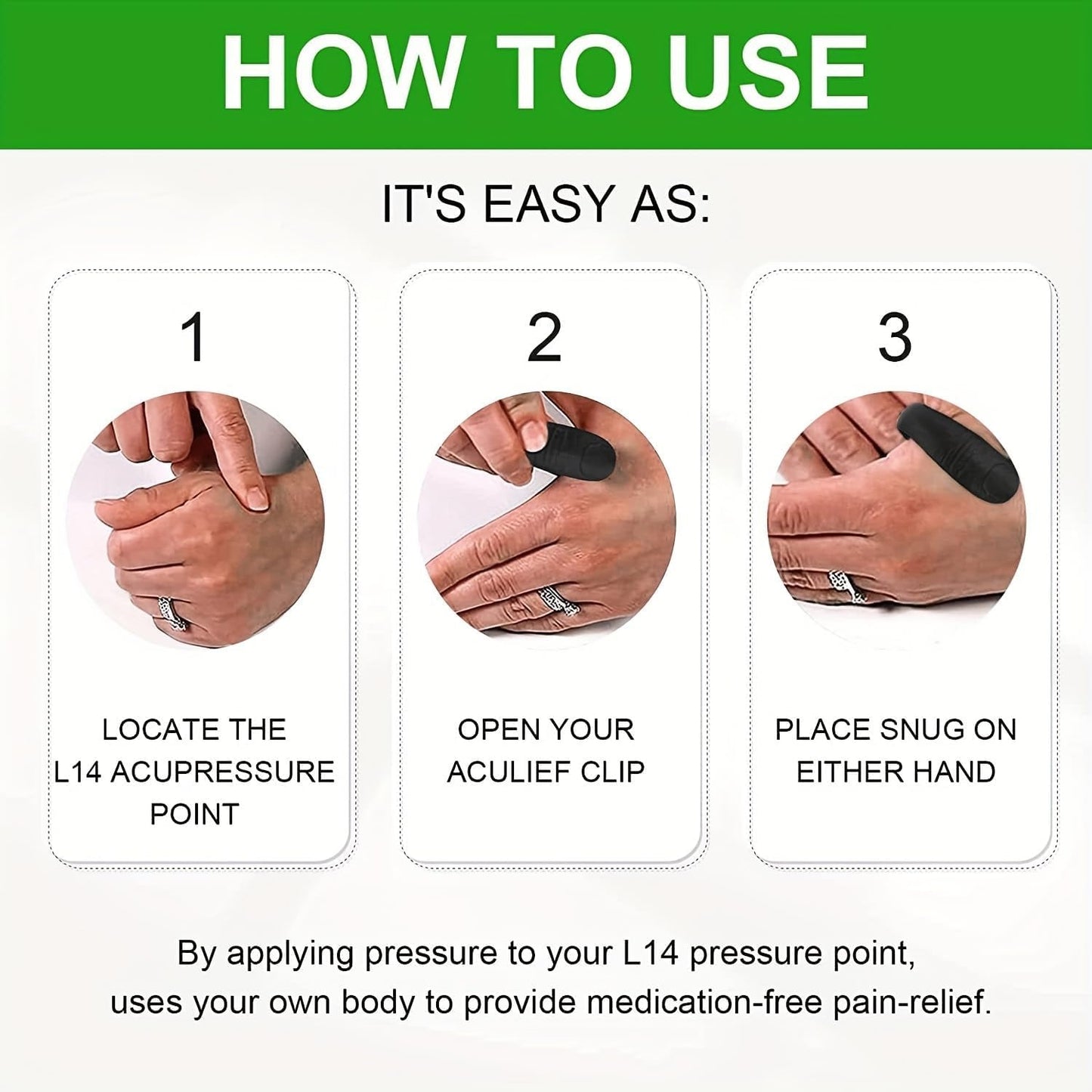 Sugar Control LI4 Acupressure Point Clip