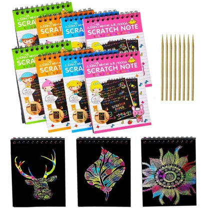 Rainbow Scratch NoteBook - Fun Art  |  Pack of 2
